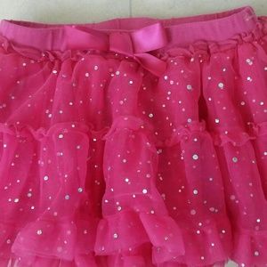 BUNDLE 4 for $15. HOT PINK SPARKLE Ruffled Skirt